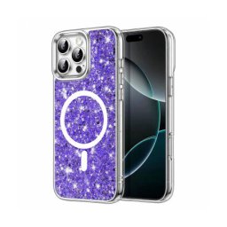 Husa Techsuit MagSafe Apple iPhone 16 Pro Sparkly Glitter Mov
