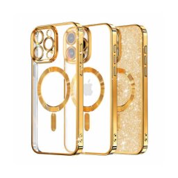 Husa Techsuit MagSafe Apple iPhone 16 Pro Luxury Glitter Auriu