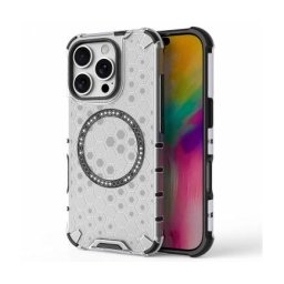 Husa Techsuit MagSafe Apple iPhone 16 Pro HoneyComb Shield Alb