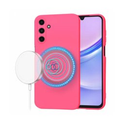 Husa Techsuit MagSafe Samsung Galaxy A15 A155 SoftFlex Roz Inchis