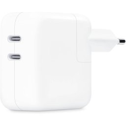 Incarcator Apple Dual USB-C Power Adapter MW2K3ZM/A 35W Fara Cablu Alb