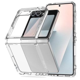 Husa TECH-PROTECT Flexair Hybrid compatibila cu Samsung Galaxy Z Flip 6 / 7 FE Clear