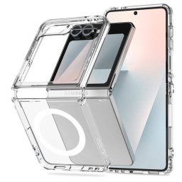 Husa TECH-PROTECT FlexAir Hybrid cu MagSafe compatibila cu Samsung Galaxy Z Flip 6 / 7 FE, Transparent