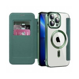 Husa Techsuit MagSafe Apple iPhone 13 Pro Max SmartMag Book Verde