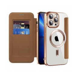 Husa Techsuit MagSafe Apple iPhone 13 Pro SmartMag Book Maro
