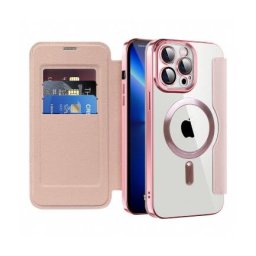 Husa Techsuit MagSafe Apple iPhone 13 Pro SmartMag Book Roz