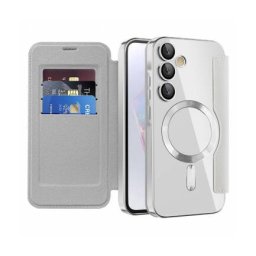 Husa Techsuit MagSafe Samsung Galaxy A35 5G A356 SmartMag Book Piele Ecologica Gri