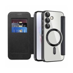 Husa Techsuit MagSafe Samsung Galaxy A35 5G A356 SmartMag Book Piele Ecologica Negru
