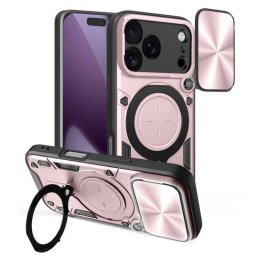 Husa Techsuit pentru Apple iPhone 17 Pro Roz Aurie
