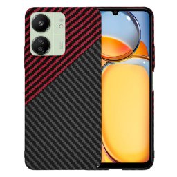 Husa Techsuit pentru Xiaomi Redmi 13C 5G / 13C / Poco C65 Neagra Rosie