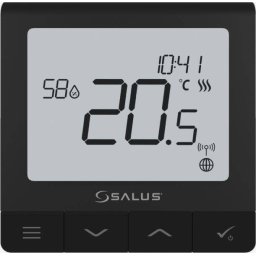 Termostat Ambiental Smart Salus QUANTUM SQ610B pentru Sistem Incalzire prin Pardoseala Montaj in Doza Negru