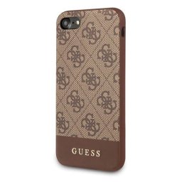 Husa Guess 4G Stripe Collection compatibila cu iPhone 7 / 8 / SE 2020 / SE 2022, Maro