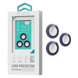 Folie protectie Devia Sticla Camera Peak Series pentru iPhone 17 Pro/ 17 Pro Max Albastru pachet de 3 buc