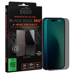 Folie protectie Eiger Sticla Privacy Mountain Edge 360 pentru iPhone 17 Air Black