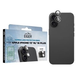 Folie protectie Eiger Sticla Camera 3D Mountain Glass pentru iPhone 17/ iPhone 16/ 16 Plus Clear