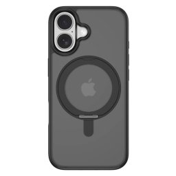 Husa Devia Eleguard Series Magnetic Shockproof pentru iPhone 17 Negru cu suport rotativ 360 grade