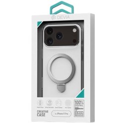 Husa Devia Clean Series Magnetic Shockproof pentru iPhone 17 Pro Transparent cu suport