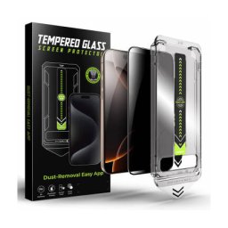 Folie de Protectie Techsuit Ecran Privacy TitanGlass pentru Apple iPhone 17 Pro Max Sticla Securizata Full Glue