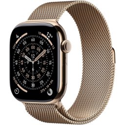 Smartwatch Apple Watch S11Â Cellular 46mmÂ Gold Titanium Case Gold Milanese Loop S/M
