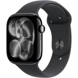 Smartwatch Apple Watch S11Â GPSÂ 42mmÂ Jet Black Aluminium Case Black Sport Band M/L