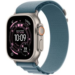 Smartwatch Apple Watch Ultra 3Â CellularÂ 49mmÂ Natural Titanium Case Light Blue Alpine Loop Medium