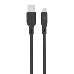 Cablu de Date Dviced USB-A to Lightning Silicon 1.25m Negru
