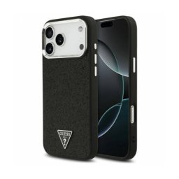 Husa Guess MagSafe Apple iPhone 17 Pro Max Glitter Triangle Logo Negru