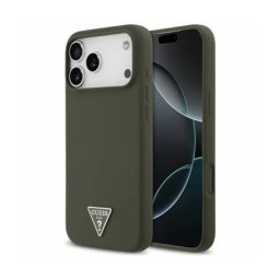 Husa Guess MagSafe Apple iPhone 17 Pro Max Triangle Logo Kaki
