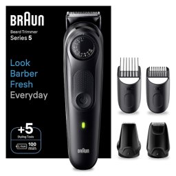 Aparat de Tuns Barba Braun BT5430 Beard Trimmer 40 Setari Autonomie 100min Negru
