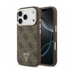Husa Guess MagSafe Apple iPhone 17 Pro 4G Triangle Logo Maro