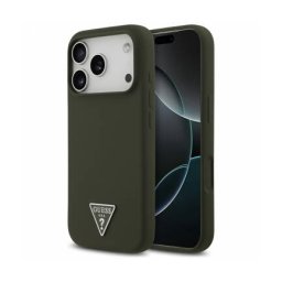 Husa Guess MagSafe Apple iPhone 17 Pro Triangle Logo Kaki