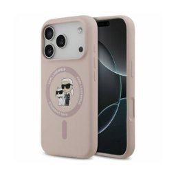 Husa Karl Lagerfeld MagSafe Apple iPhone 17 Pro Ring Karl&Choupette Roz