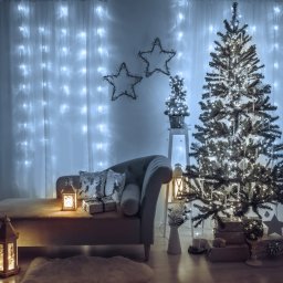 Perdea Luminoasa Familly Decor 200 LED IP44 4.2m 8 Programe Alb Rece