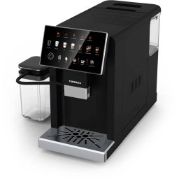 Espressor Automat Tornado TCMA-1001-GS Rezervor Apa 1.5L 20Bar Rezervor Lapte 0.7L Recipient Boabe 200G Negru