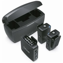 Set 2 Microfoane Fifine Wireless M9 Lavaliera Negru