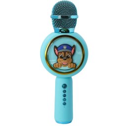 Microfon OCEANIA TRADING LTD Paw Patrol Chase Popsing Led Light up Wireless Karaoke Speaker Albastru