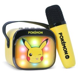 Set Boxa Portabila Karaoke cu Microfon OCEANIA TRADING LTD Popsing LED Light Up Wireless Pokemon Pikachu Galben