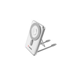 Acumulator Extern Verbatim C'n'G Magnetic 5000mAh Incarcare Wireless 2 Cabluri USB-C Integrate Argintiu