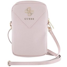Husa Guess Zip Triangle 4G compatibila cu dispozitive de pana la 8.9 inch, Roz
