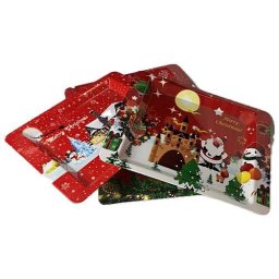 Tava Servire Generic Mare 34x27Cm Model Craciun Plastic Rezistent