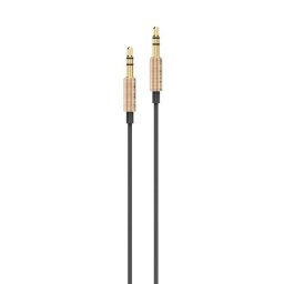 Cablu de date Awei AUX-001, Jack 3.5mm tata la Jack 3.5mm tata, 1m, Negru