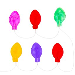 Sir de Lumina Familly Christmas de Craciun Autocolant Gel pentru Geam 6 LED-uri 2 x AA