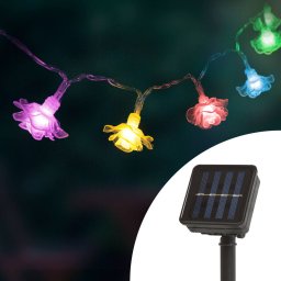 Instalatie de Pom cu Incarcare Solara Family Pound LED Floare 2.3 m 20 LED Multicolor