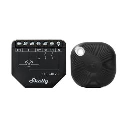 Intrerupator Shelly Shutter cu BLU Button Tough 1 pentru jaluzele/obloane, Control Aplicatie, Amazon Alexa, Google Smart Home, Samsung SmartThing, Bluetooth 4.2, Wi-Fi, Negru