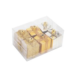 Set Globulete Brad Generic Forma Cadou 4.5Cm 6 Buc/Set Auriu-Argintiu