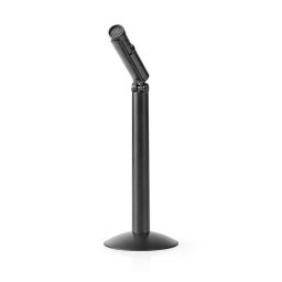 Microfon cu Fir Nedis MICSJ100BK cu Unghi Reglabil Jack 3.5mm Negru