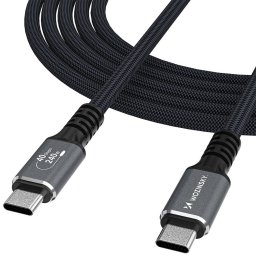 Cablu de date Wozinsky WPS-UY415S Thunderbolt 4, 2x USB-C, 240W, 5A, 40Gb/s, 1.5m, Negru