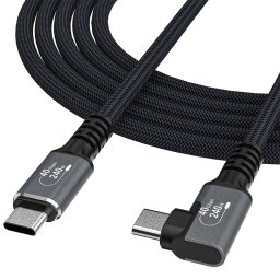 Cablu de date Wozinsky WPS-UY41S Thunderbolt 4, 2x USB-C, 240W, 5A, 40Gb/s, 1m, Negru