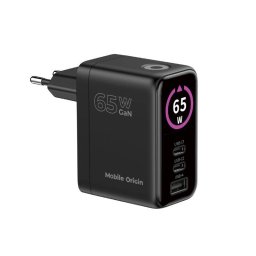 Incarcator Mobile Origin , 65W, 3A, 2xUSB-C, 1xUSB-A, Negru