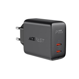 Incarcator Acefast A9, 40W, 2.4A, 2xUSB-C, Negru